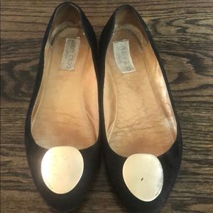 Jimmy Choo women’s black suede flat